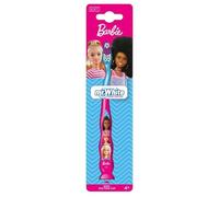 Barbie Little Teeth Whitening Toothbrush for Kids with Protection Cap, Soft Bristles, Non-Slip Handle & Suction Cup for Upright Storage for Children Aged 3-12 Years Old, BPA-Free & Non-Toxic