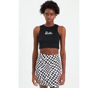 Barbie - Living My Best Life Crop - Top - black - L - 95% Polyester, 5% Elastane L