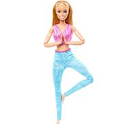 Barbie Made to Move Doll Blonde Blue Yoga Pants and Pink Top