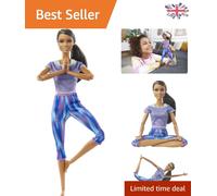 Barbie Made to Move Doll with 22 Flexible Joints in Athleisure Wear - Ages 3-7