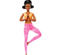Barbie Made To Move Fashion Doll Brunette with Removable Sports Top and Trousers 22 Bendable Joints