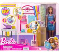 Barbie Make & Sell Boutique Playset with Doll Foil Design Tools Clothes NEW