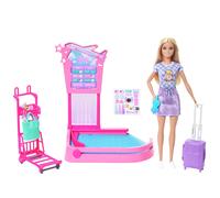 Barbie Malibu Travel Doll, Baggage Claim Playset & Accessories