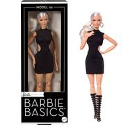 Barbie Signature Basics Collectible Doll, Model 02 with Blonde Hair in Black Dress & Gladiator Boots