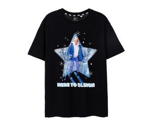 Barbie Mens Christmas T-Shirt | Ken Here to Sleigh Short Sleeve Seasonal Graphic Tee for Adults | Black Short-Sleeve Xmas Top for Men | Novelty Movie Fashion Crewneck Merchandise Gift for Him