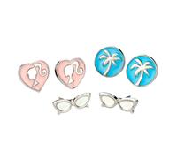 Barbie Men's Earring Set (Pack of 3) in Pink Barbie Pink One Size