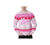 Barbie Men's Ken Christmas Jumper in Pink | Size: Medium Barbie Pink M