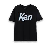Barbie Men's Ken Face In Logo Short Sleeved T-Shirt | Black | Officially Licensed Merch | Size: 3XL Barbie Black 3XL