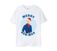 Barbie Men's Short Sleeved T-Shirt (Adult White) in White | Size: Medium Barbie White M