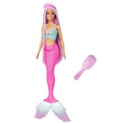 Barbie Mermaid Doll with 7-Inch-Long Pink Fantasy Hair and Colorful Accessories