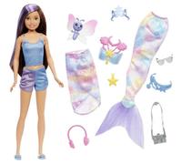 Barbie Mermaid Power Skipper Doll with 10 Pieces Including Clothing, Mermaid Tail, Pet & Accessories, Toy for 3 Year Olds & Up