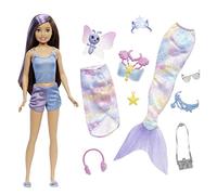 Barbie Mermaid Power Skipper Doll with 10 Pieces Including Clothing, Mermaid Tail, Pet & Accessories, Toy for 3 Year Olds & Up