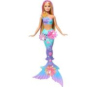 Barbie Flower Magic Mermaid Toy Doll with Surprise Blooming Flowers Feature & Pearl Headband Accessory