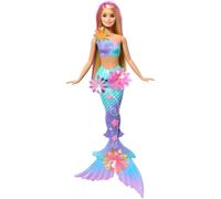 Barbie Mermaid Toy Dolls with Surprise Magic Blooming Flowers Feature, Ombre Tails, Pearl Headband Accessory & Long Blonde Hair with Pink Highlights,