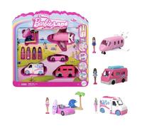 Barbie Mini Barbie Land 4-Pack Doll & Toy Vehicle Set (JGL30)