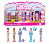Barbie Mini Barbie Land 5-Pack Pop Reveal Dolls, 1.5-inch Mini Doll with Surprise Reveal & Sensory Play Piece (Styles May Vary), JGL29