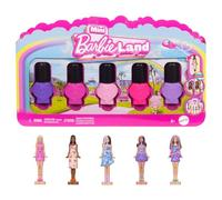 Barbie Mini Barbie Land 5-Pack Fashionistas Dolls, 1.5-inch Mini Dolls in “Nail Polish” Containers, Instant Collection & Surprise Reveals (Styles May Vary), JGL28