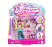 Barbie Mini BarbieLand Collectible Pet Boutique Playset with 1.5-Inch Doll, Pet Product Display, Check Out Stand, Pet House & Cat Baskets for Storytelling Play, JCR30