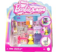 Barbie Mini BarbieLand Collectible Supermarket Playset with 1.5-Inch Doll, Product Shelves, Check Stand & Shopping Cart for Storytelling Play, JCR33