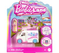 Barbie Mini BarbieLand Doll & Toy Vehicle Set with 1.5-inch Doll, Color-Change Care Clinic Vehicle & Medical Office