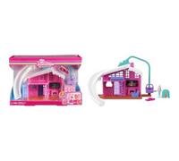 Barbie Mini Land Doll House Sets Mini Dreamhouse with Surprise 1.5-inch Doll Furniture & Accessories Plus Elevator & Pool (Styles May Vary)