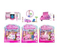 Barbie Mini Land Playsets Doll & Toy Vehicle Sets Bargain Bundles - (3 Piece Bundle Set 1)