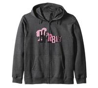 Barbie Mixed Black and Pink Logo Zip Hoodie