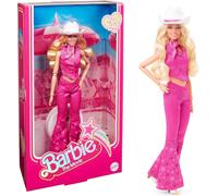 The Movie Doll, Margot Robbie Barbie Doll with Pink Western Outfit Including White Cowgirl Hat from Barbie Movie, Toys for Ages 3 and Up, One Barbie