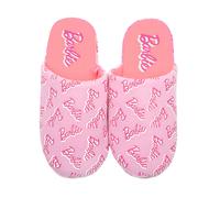 Vanilla Underground Barbie All Over Print Logo Girl's Pink Mule Slip-On Slipper 1-2 UK