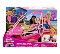 Barbie Mysteries: Beach Detectives Playset with Beach Buggy Toy Car & 10+ Accessories, Including Chair & Towel