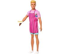 Barbie Mysteries: Beach Detectives Ken Doll Wearing Removeable Signature Outfit with Storytelling Accessories, Including Apron & Snacks