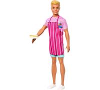 Barbie Mysteries: Beach Detectives Ken Doll Wearing Removeable Signature Outfit with Storytelling Accessories, Including Apron & Snacks