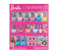 Barbie Nail Polish Set, 15-Piece Peel-Off with Toe Spacers, Ages 3+