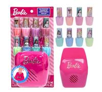 Barbie Nail Polish Set with Nail Dryer, 8-Piece Peel-Off, Ages 3+