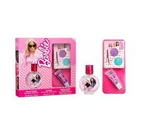 Barbie Natural Kids Perfume & Makeup Gift Set - Eau de Toilette Spray 30ml, Lip Gloss & Eyeshadow Palette with Brush | Vegan & Dermatologically Tested | Safe Beauty Gift Set for Girls Aged 3+