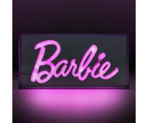 Barbie Neon Effect LED Kids Table Lamp - Clear & Pink