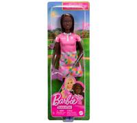 Barbie Golfer Brunette Fashion Doll in Removable Pink Polo Dress Golf Uniform, Includes Visor & Golf Club Accessories, JCR69