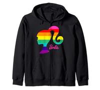 Barbie Official Womens Rainbow Zip Hoodie