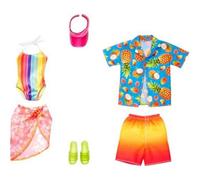 Barbie Pack Of 2 Swim Outfits For Barbie And Ken - Doll Clothing Set