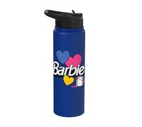 Barbie Painted Hearts Valentine's Day Stainless Steel Insulated Water Bottle