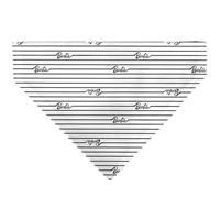 Barbie Pet Bandana Barbie Script Stripe White Black Slip On Collar Bandana Only