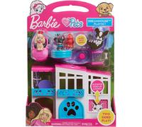 Barbie Pet Dreamhouse 2-Sided Playset, 10-pieces Include Pets and Accessories, Kids Toys for Ages 3 Up by Just Play