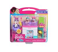 Barbie Pets Spa Day Playset, 8 Piece Connectible Playset with Pet Figures and Accessories, Kids Toys for Ages 3 Up by Just Play