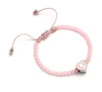 Barbie™️ Pink Bead Friendship Bracelet with Heart Shaped Bead