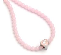 Barbie™️ Pink Beaded Necklace with Heart Shaped Silhouette Charm
