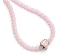 Barbie Pink Heart Shaped Silhouette Bead Charm Necklace