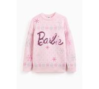 Barbie Pink Sequin Embellished Christmas Jumper 9 years