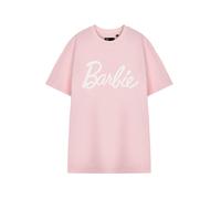 Barbie Womens T-Shirt | Ladies Pink Short Sleeve Graphic Tee | Classic Logo Doll Stylish Apparel Top | Fashion Toy Cartoon Movie Film Merchandise Gift
