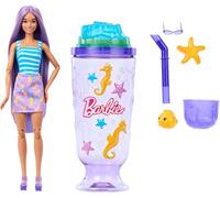 Barbie Pop Reveal Doll & Accessories, Sea Slushy Series Fashion Doll & Pet, 8 Surprises Includes Sensory Slime, and Color Change Hair , JKF61