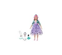 Barbie Princess Adventure Doll in Princess Fashion with Pet Puppy, 2 Pairs of Shoes, Tiara and 4 Accessories, 3 to 7 Year Olds